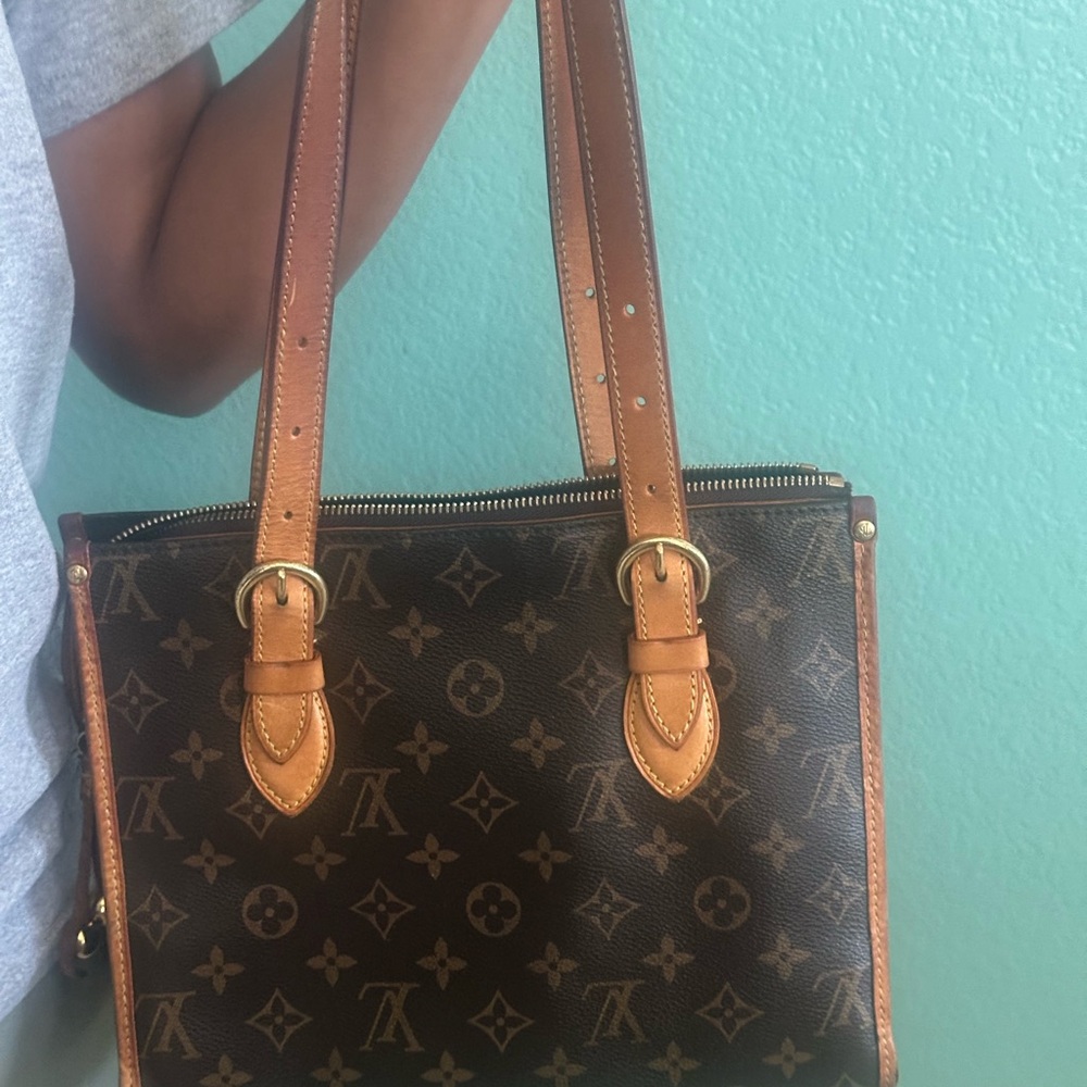 Elegant Brown Monogram Shoulder Bag